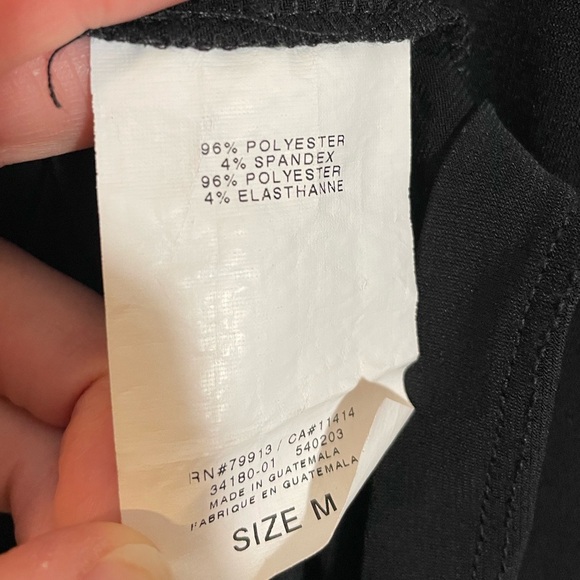 Oh Baby By Motherhood Black Elbow Sleeve Wrap Ity Dress W/ Waist Tie Size Medium - Picture 6 of 9